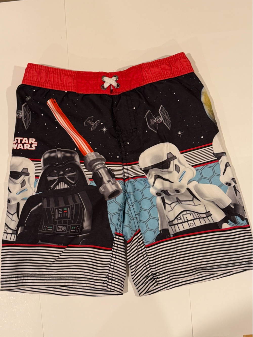Disney Lego Star Wars Swim Trunks Boys Small 6/7